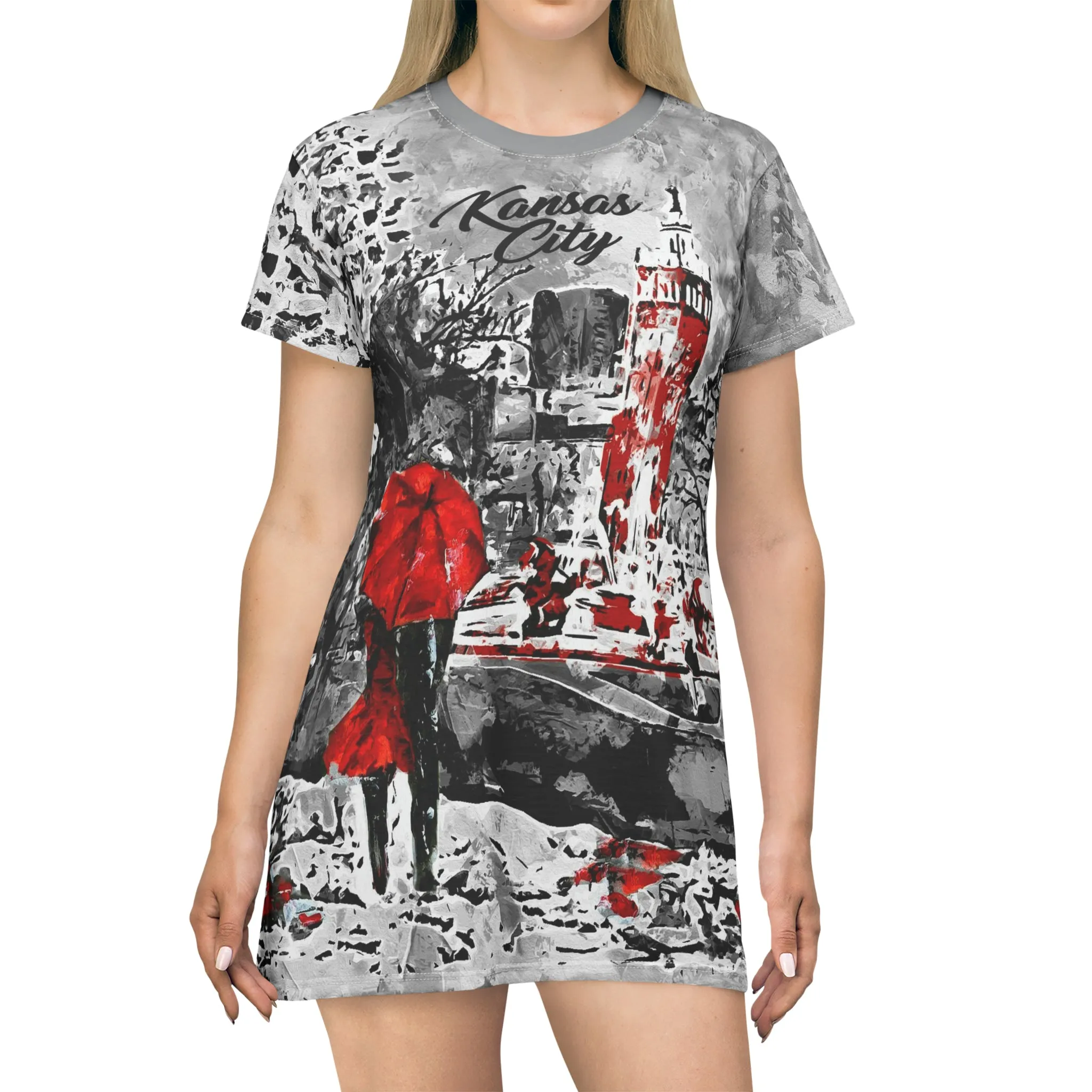 Plaza Walk - All Over Print T-Shirt Dress