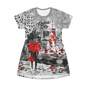 Plaza Walk - All Over Print T-Shirt Dress