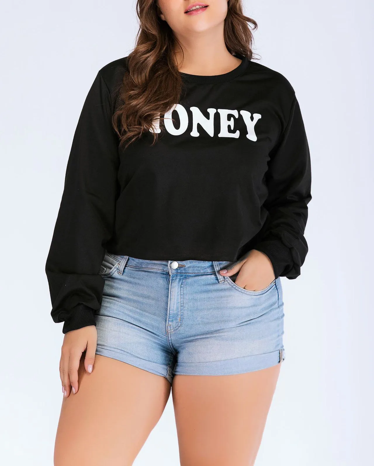Plus Size Fashion Long Sleeve Sweater