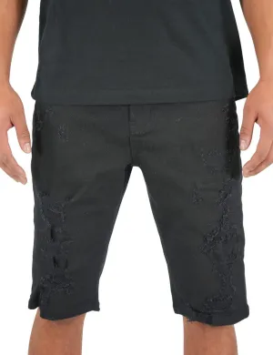 PREME BLACK DENIM SHORTS