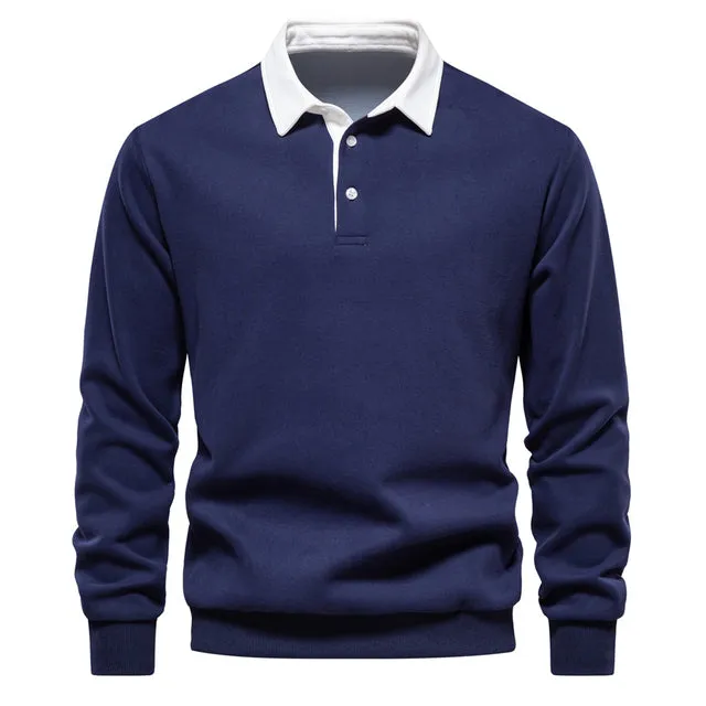 PrimeStyle Power Play: Polo Neck Sweatshirt für Männer