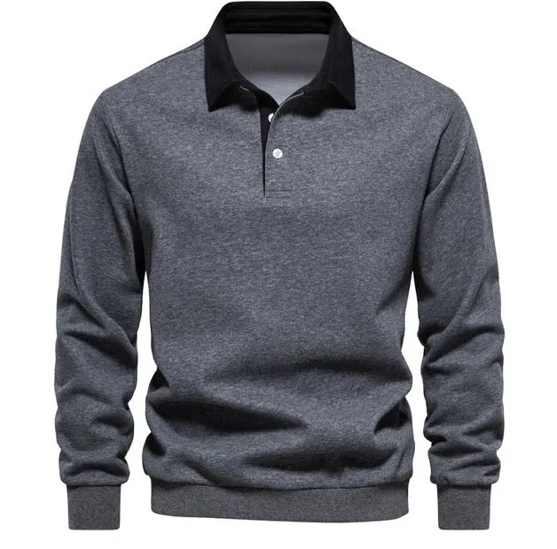 PrimeStyle Power Play: Polo Neck Sweatshirt für Männer