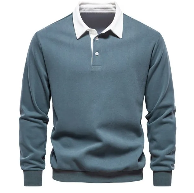 PrimeStyle Power Play: Polo Neck Sweatshirt für Männer