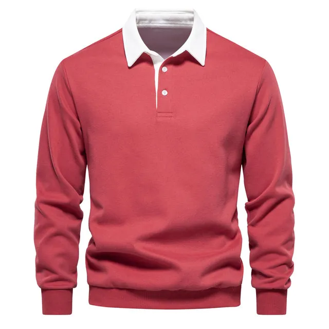 PrimeStyle Power Play: Polo Neck Sweatshirt für Männer