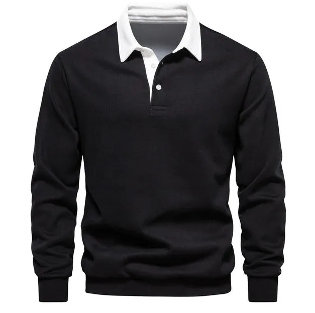 PrimeStyle Power Play: Polo Neck Sweatshirt für Männer