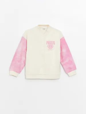 Printed Long Sleeve Girls College Jacket