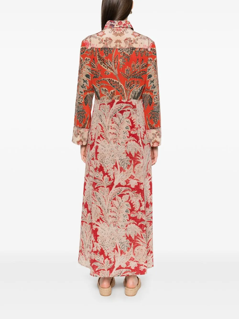Printed silk maxi dress