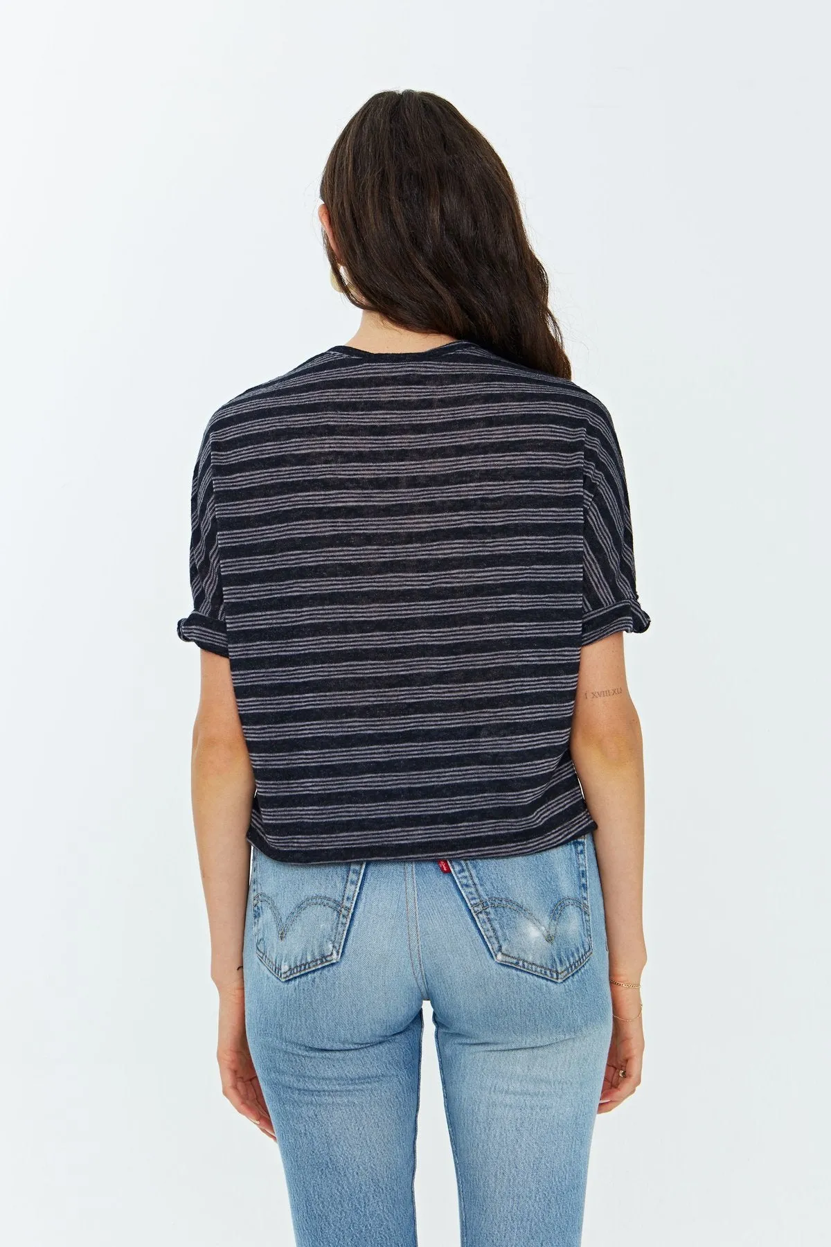 PROJECT SOCIAL T Fenton Striped Knot Tee