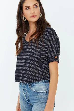 PROJECT SOCIAL T Fenton Striped Knot Tee