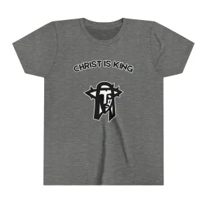 "Christ is King Kids T-Shirt - Bold Faith-Based Graphic Tee"