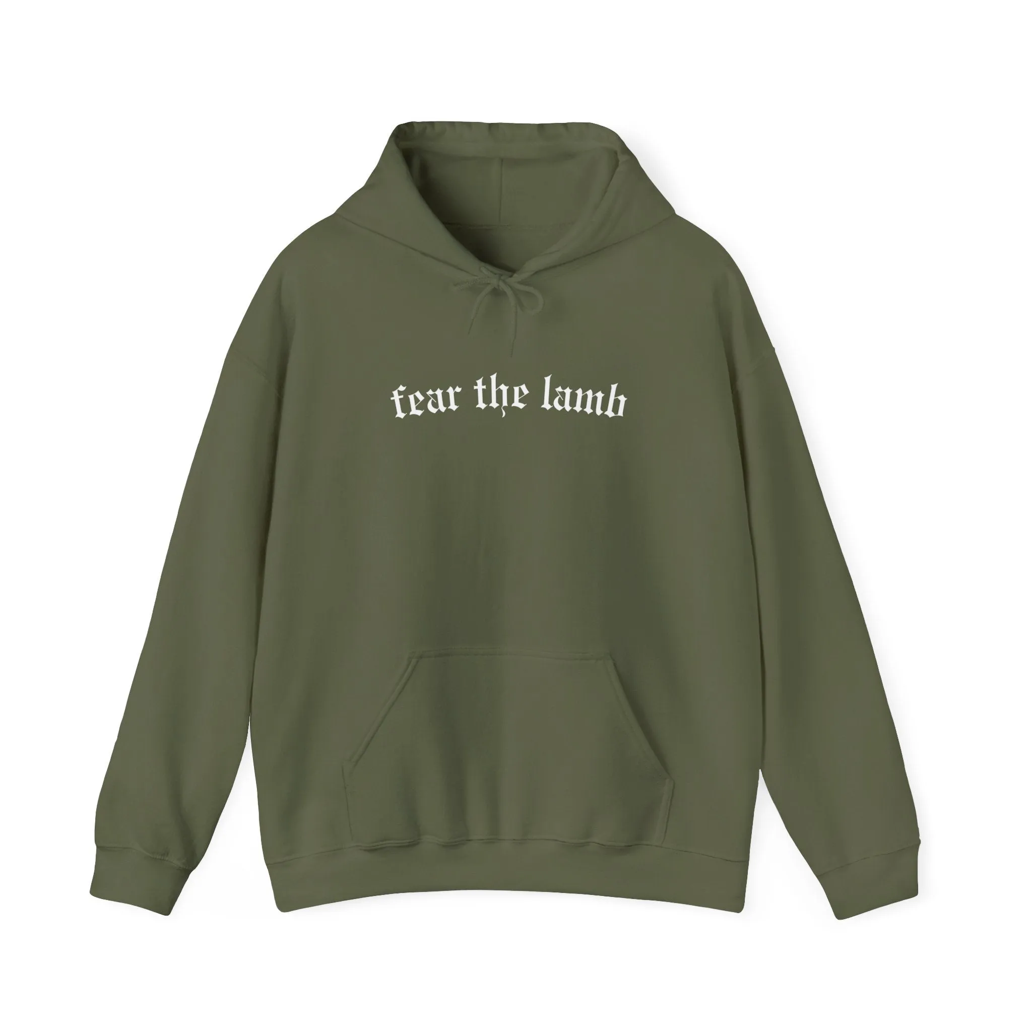 "Fear the Lamb Hoodie - Bold Faith Statement Pullover Sweatshirt"