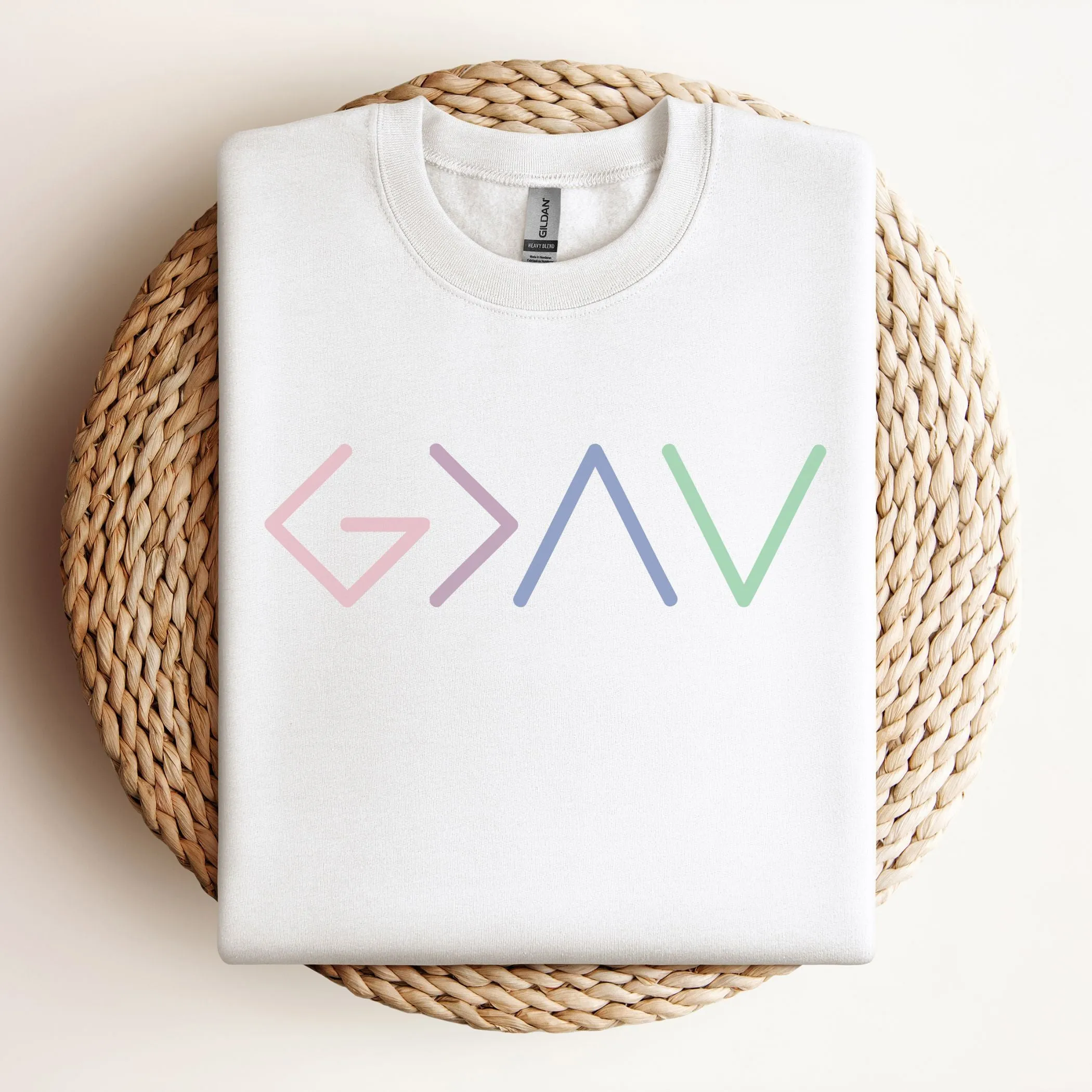 "God is Greater than the Highs and Lows" Unisex Crewneck Sweatshirt