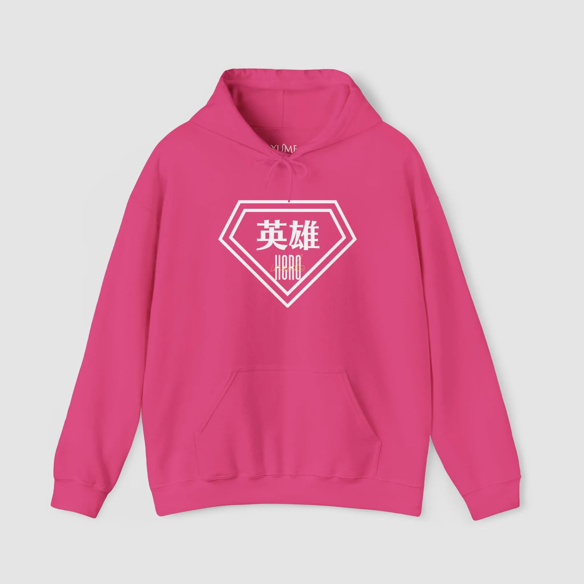 "Hero" - Japanese Kanji Hoodie, Superhero-Inspired Design