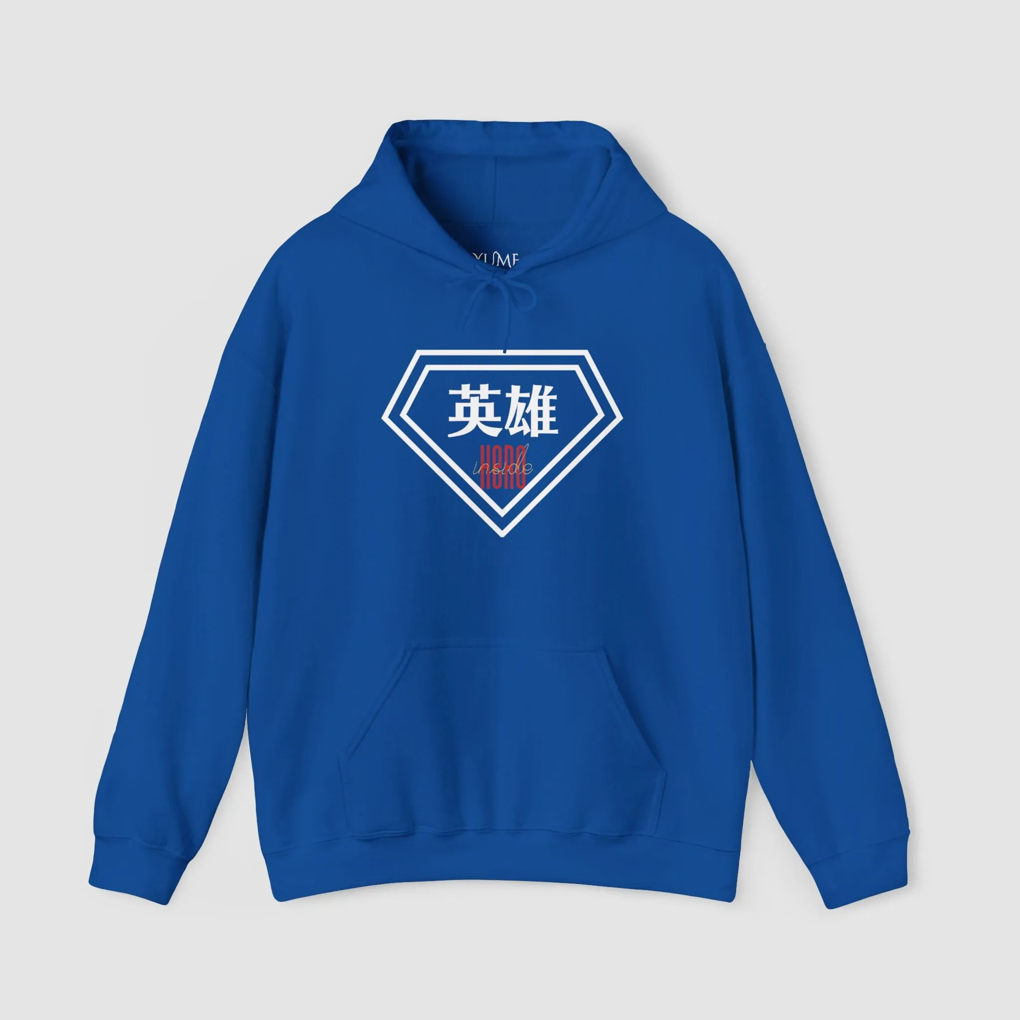 "Hero" - Japanese Kanji Hoodie, Superhero-Inspired Design