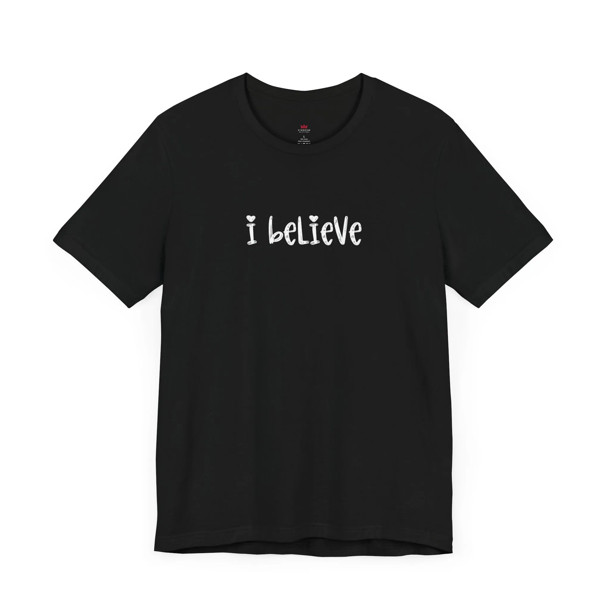 "I Believe Heart T-Shirt - Inspirational Christian Tee Shirt for Women"