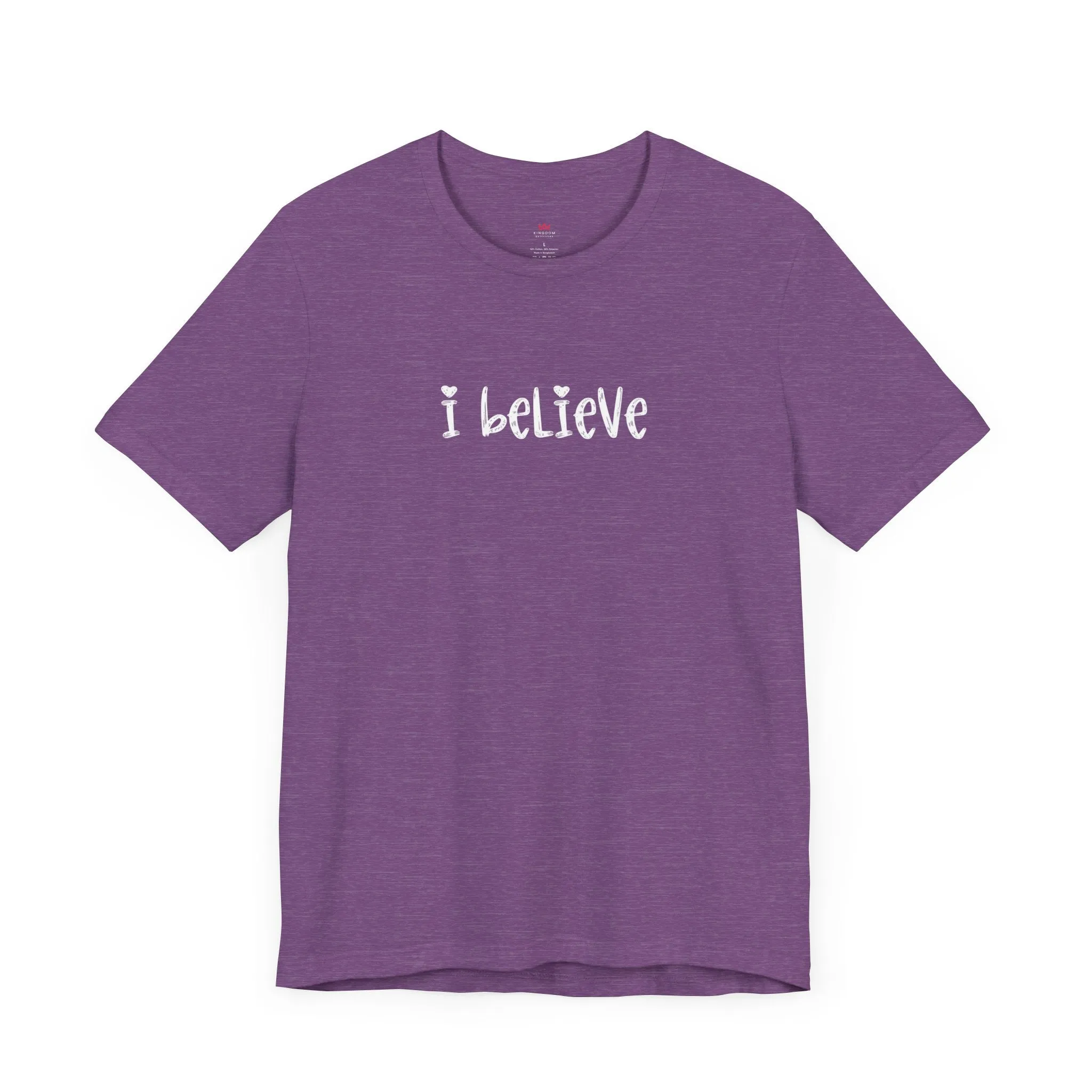 "I Believe Heart T-Shirt - Inspirational Christian Tee Shirt for Women"