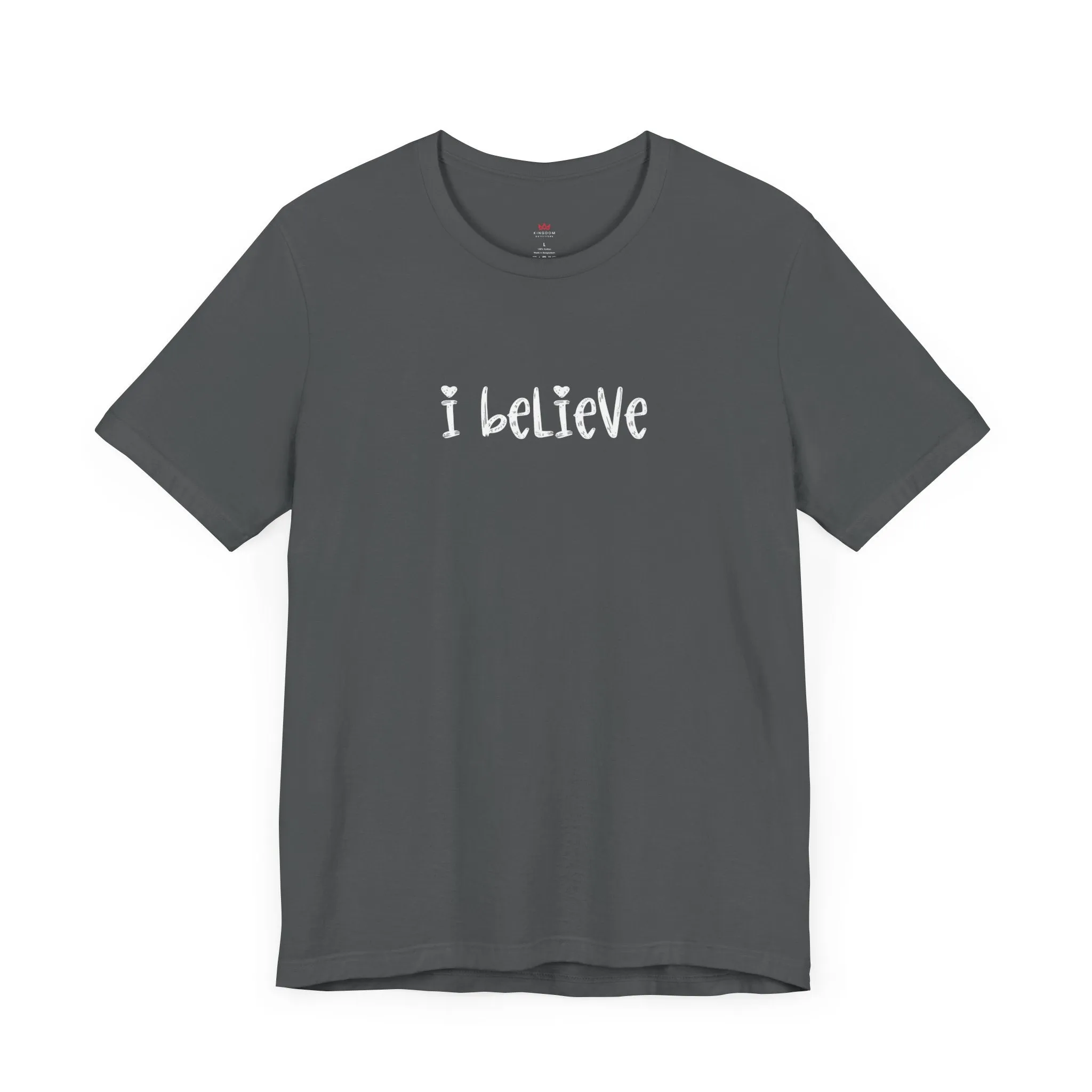 "I Believe Heart T-Shirt - Inspirational Christian Tee Shirt for Women"