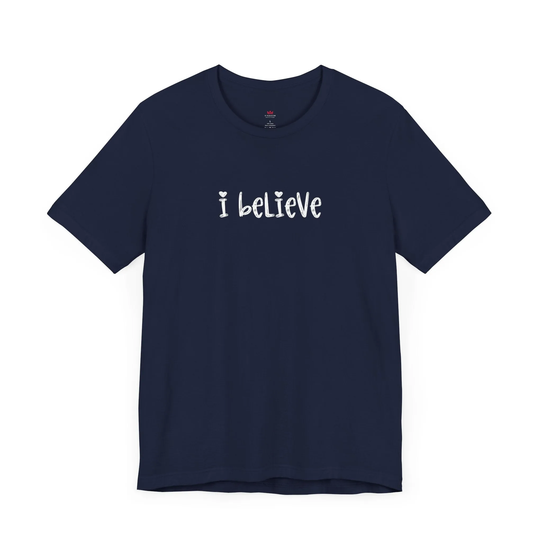 "I Believe Heart T-Shirt - Inspirational Christian Tee Shirt for Women"