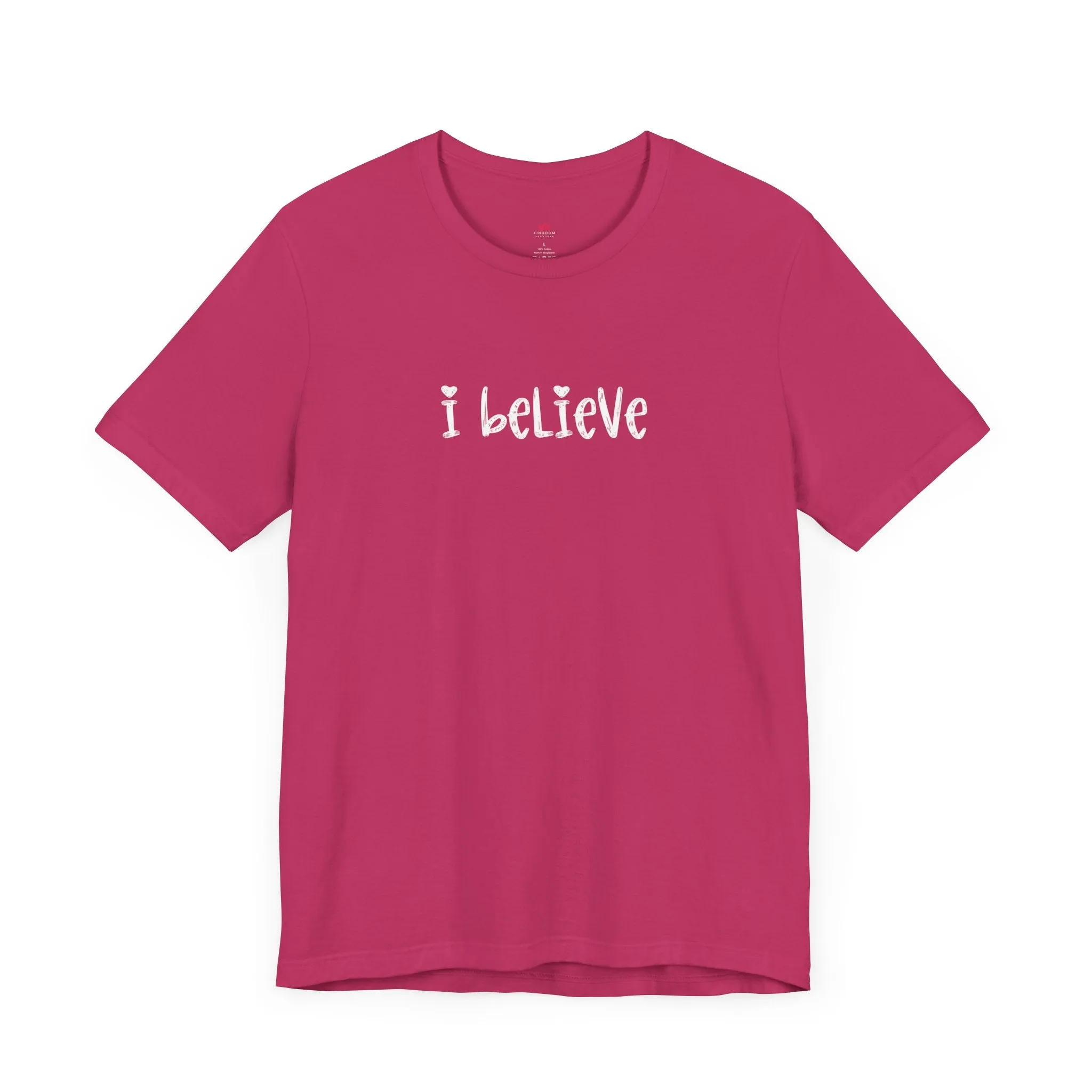 "I Believe Heart T-Shirt - Inspirational Christian Tee Shirt for Women"