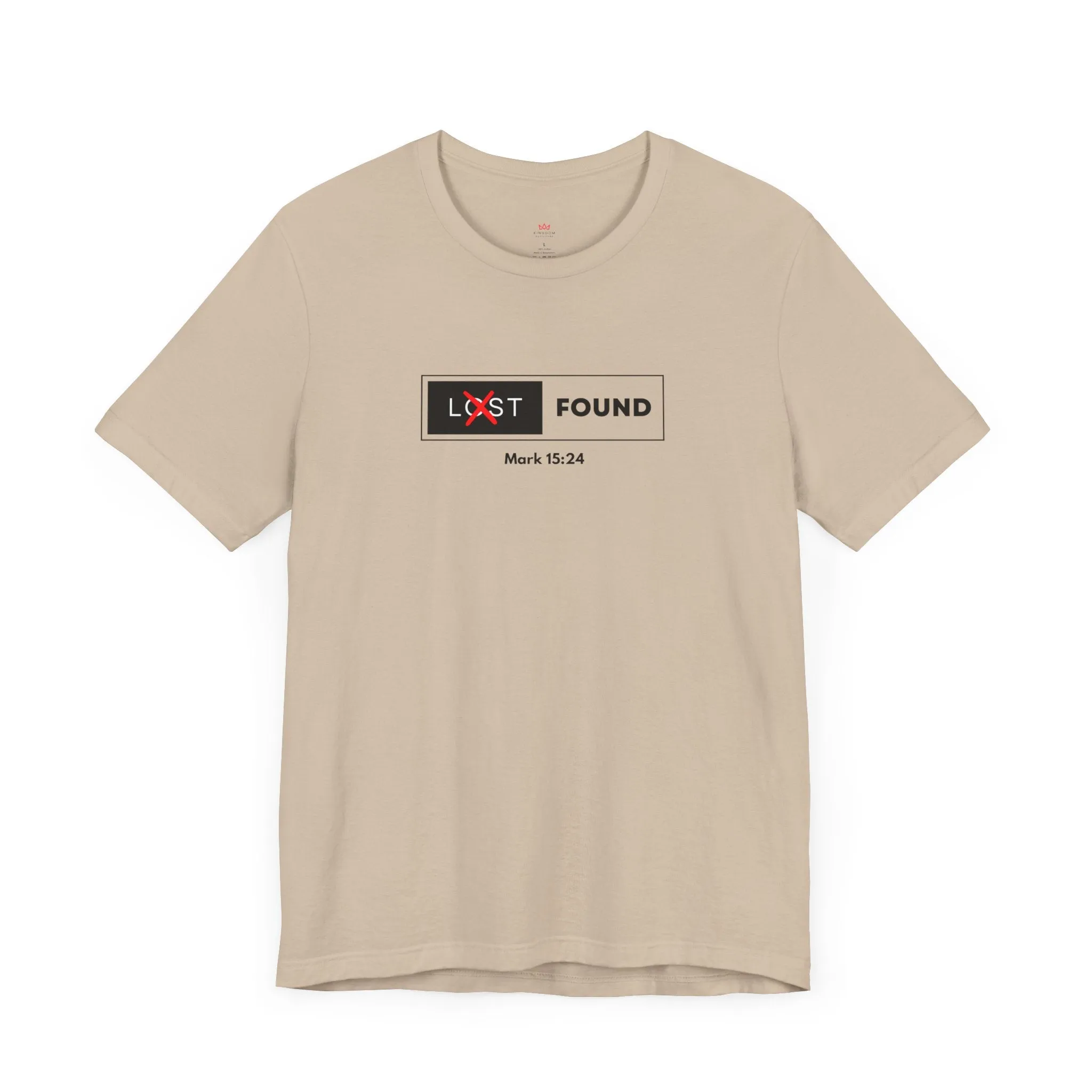 "Lost & Found Christian T-Shirt - Mark 15:24"