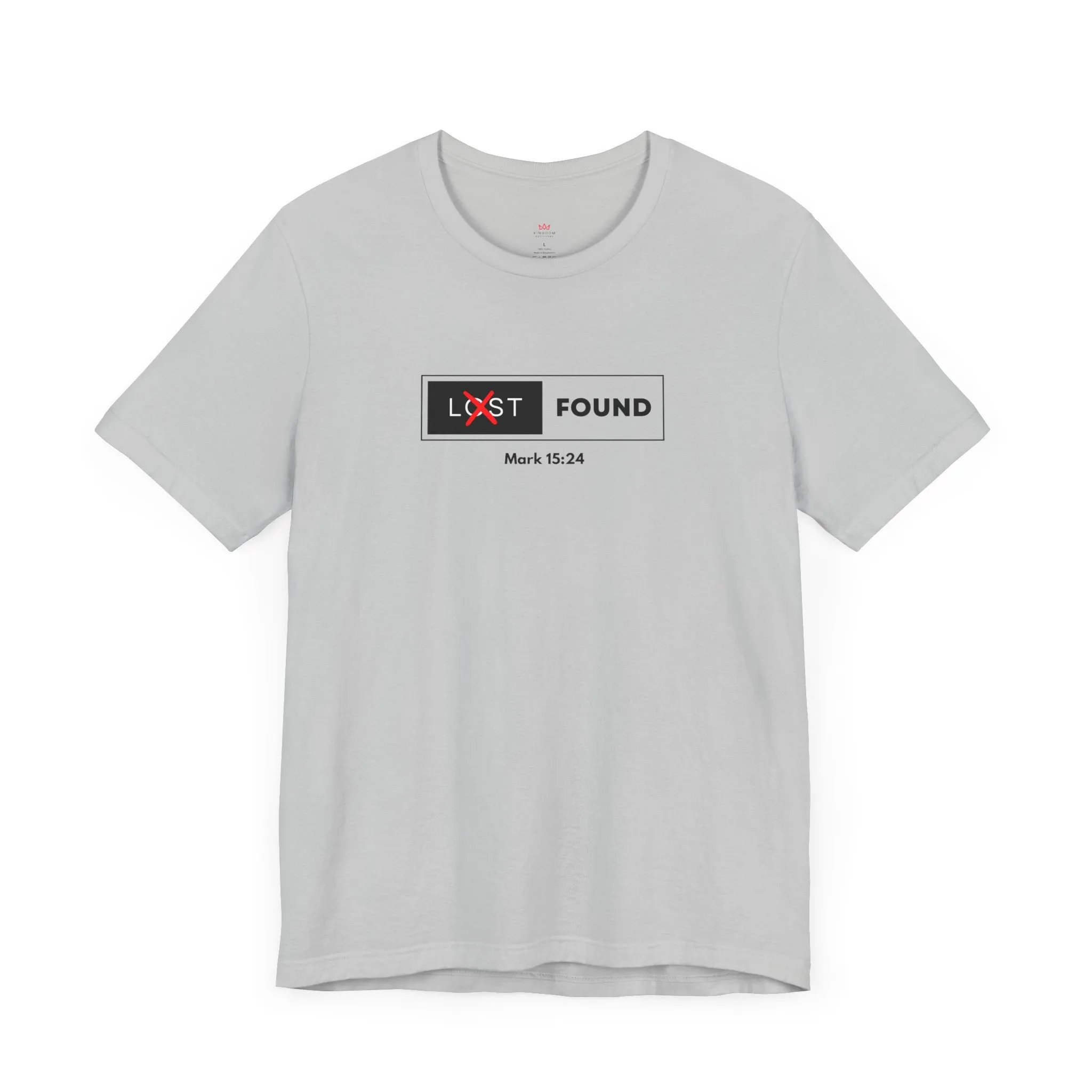 "Lost & Found Christian T-Shirt - Mark 15:24"