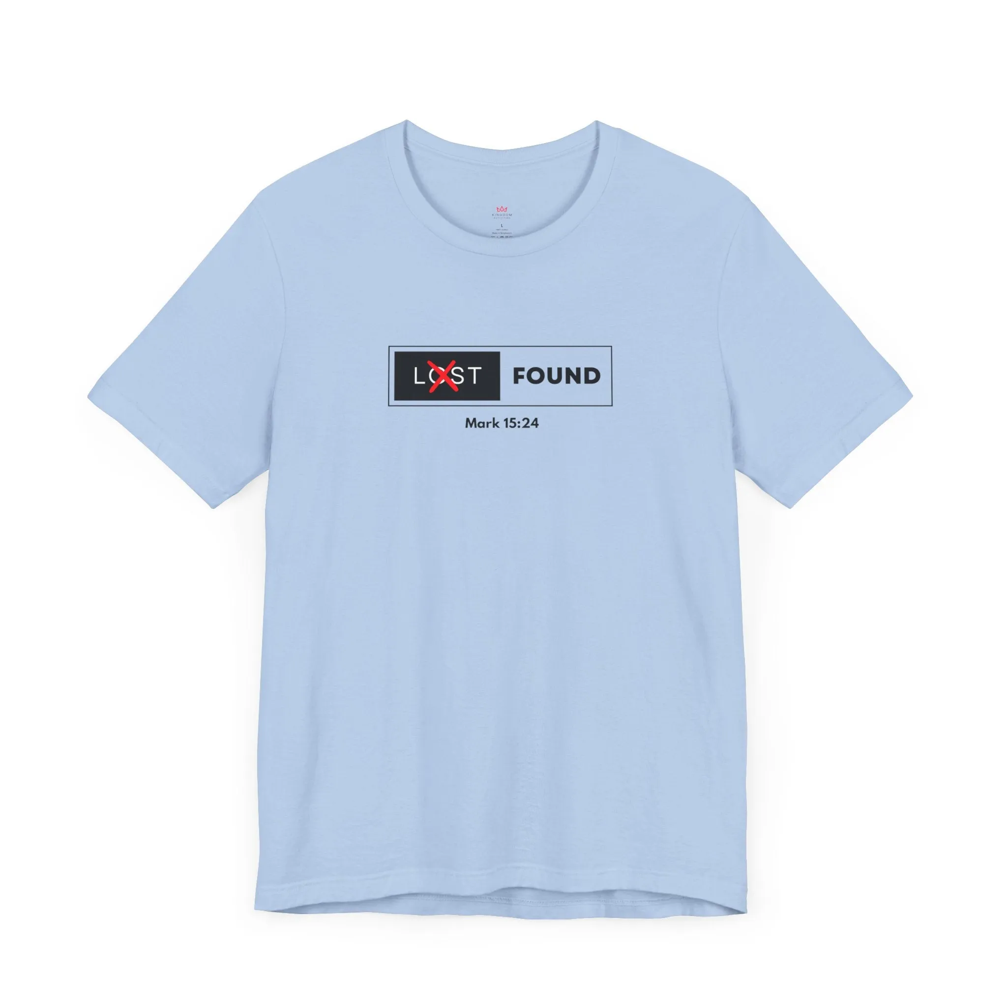 "Lost & Found Christian T-Shirt - Mark 15:24"