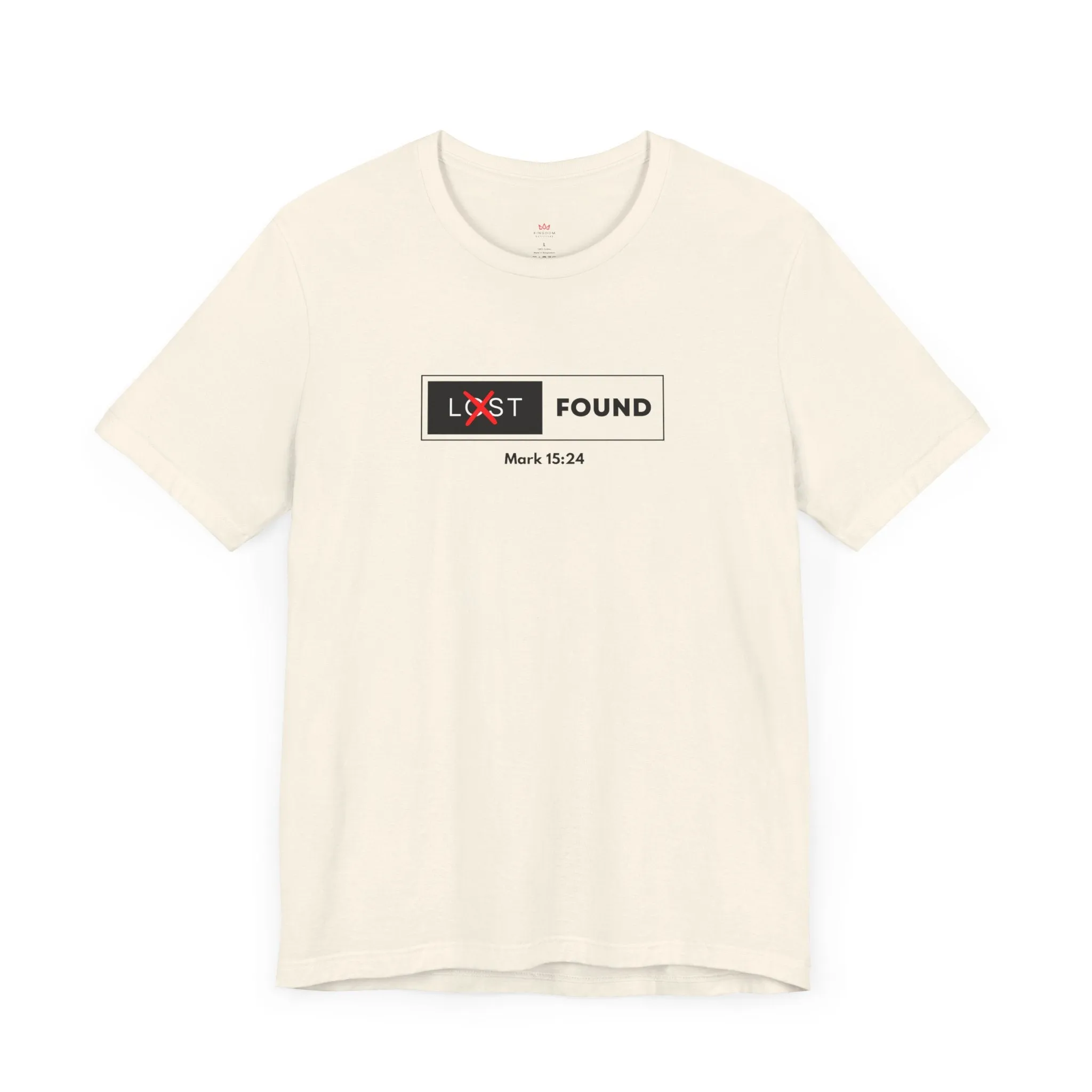 "Lost & Found Christian T-Shirt - Mark 15:24"
