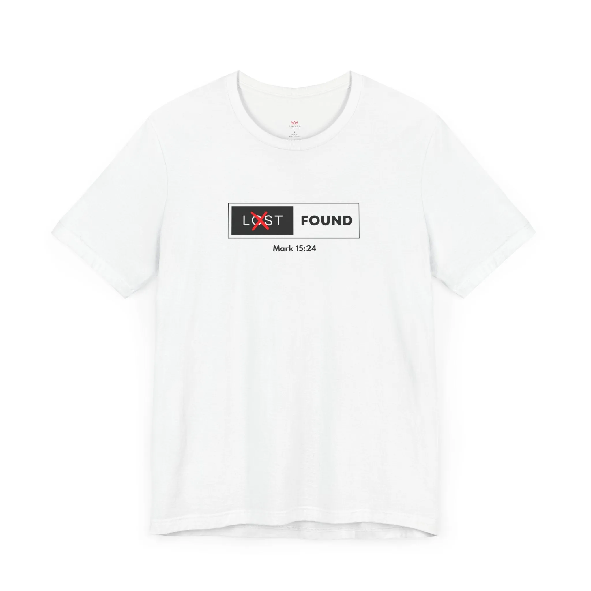 "Lost & Found Christian T-Shirt - Mark 15:24"