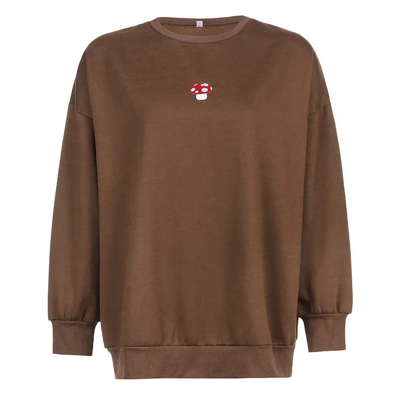 "MUSHROOM EMBROIDERY" SWEATSHIRT N030203