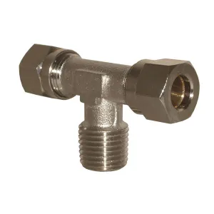 Raccordo a Ogiva per Aria Compressa T Centrale Maschio fil. Conico RO7