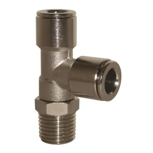 Raccordo Automatico Aria Compressa T Laterale Maschio Conico Girevole RA13