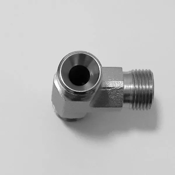 Raccordo Oleodinamico ADATTATORE a T maschio/maschio/ maschio fil. GAS CIL Tenuta Cono 60° serie ADC60MM6