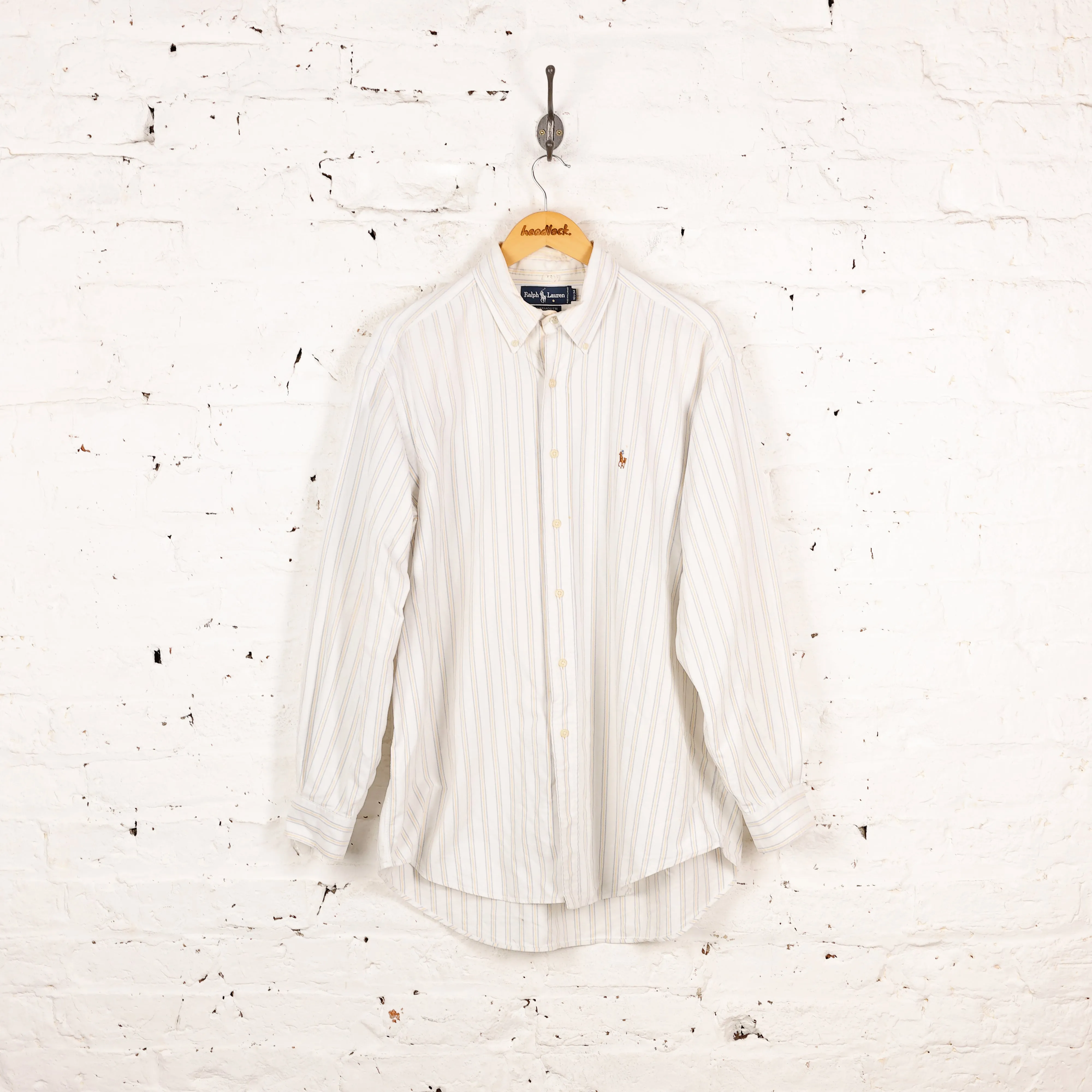 Ralph Lauren Yarmouth Striped Shirt - White - XL
