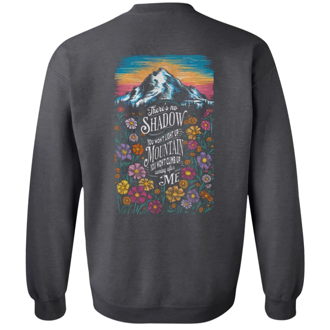Reckless Love Flower Crewneck Front & Back- Christian Worship - Gildan