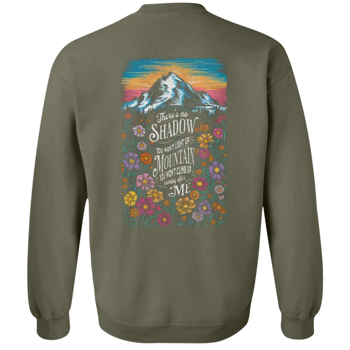 Reckless Love Flower Crewneck Front & Back- Christian Worship - Gildan