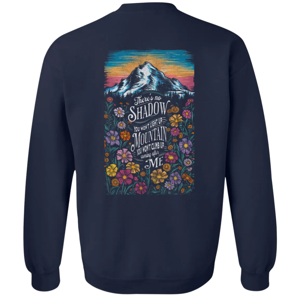 Reckless Love Flower Crewneck Front & Back- Christian Worship - Gildan