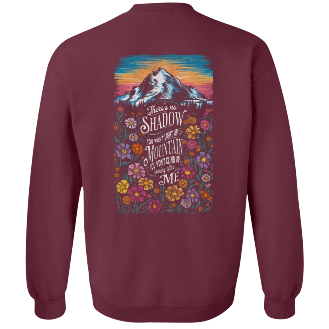 Reckless Love Flower Crewneck Front & Back- Christian Worship - Gildan