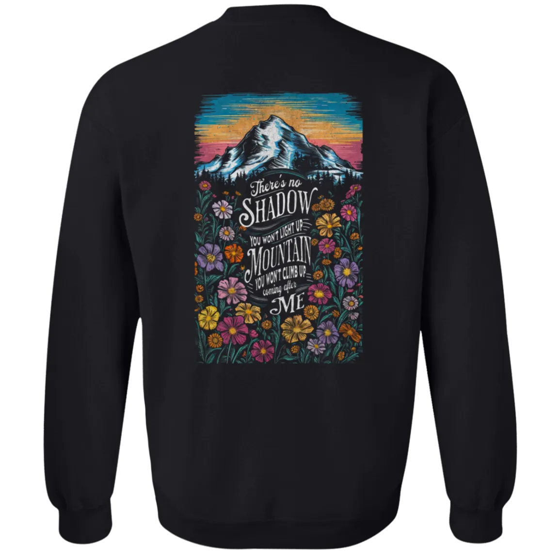 Reckless Love Flower Crewneck Front & Back- Christian Worship - Gildan