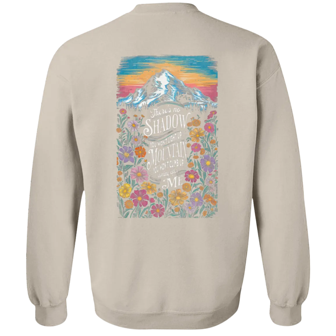 Reckless Love Flower Crewneck Front & Back- Christian Worship - Gildan