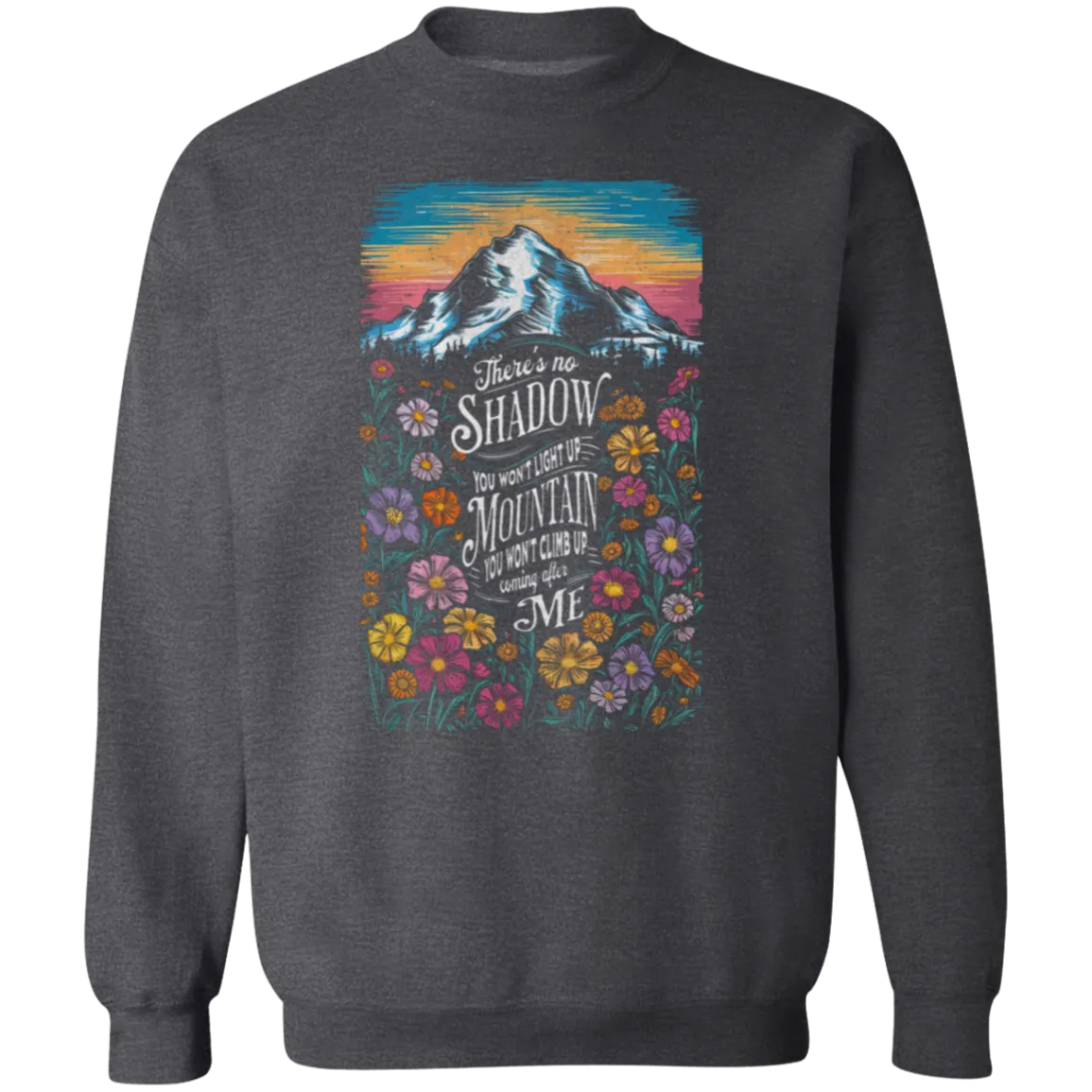 Reckless Love Flower Crewneck Front Only - Christian Worship - Gildan