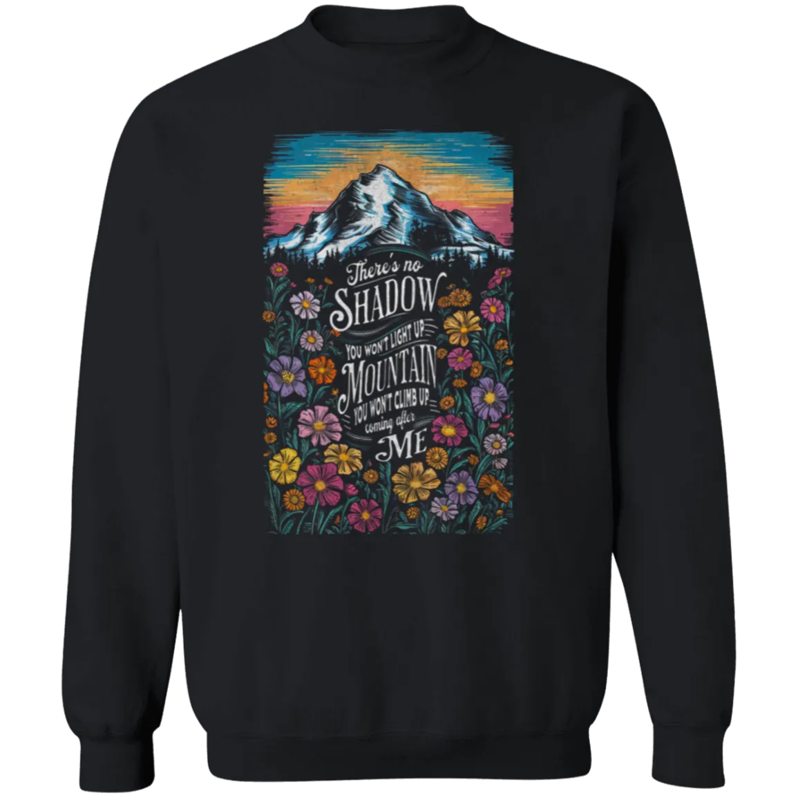 Reckless Love Flower Crewneck Front Only - Christian Worship - Gildan