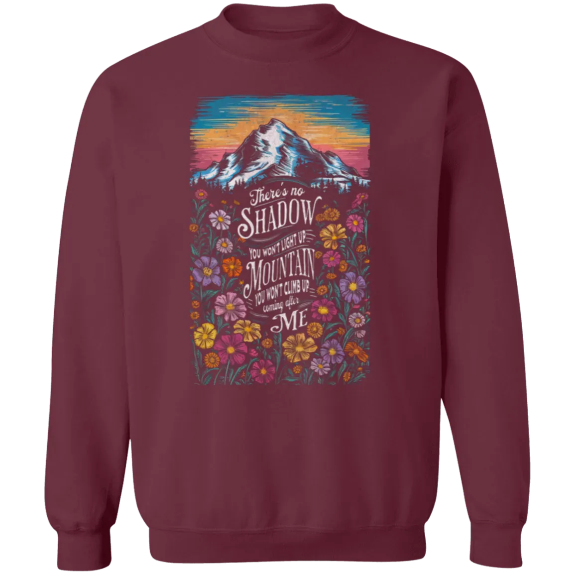 Reckless Love Flower Crewneck Front Only - Christian Worship - Gildan