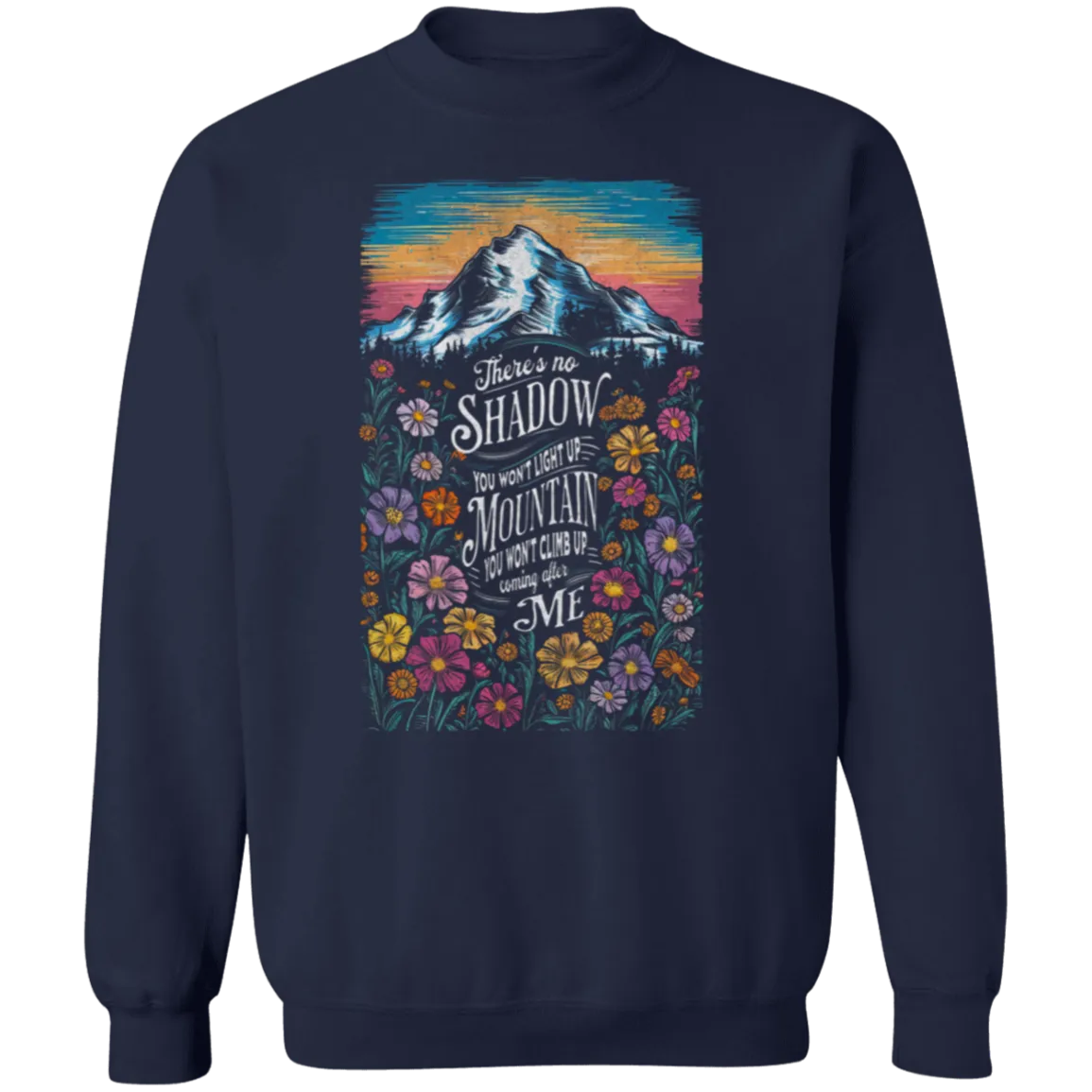 Reckless Love Flower Crewneck Front Only - Christian Worship - Gildan