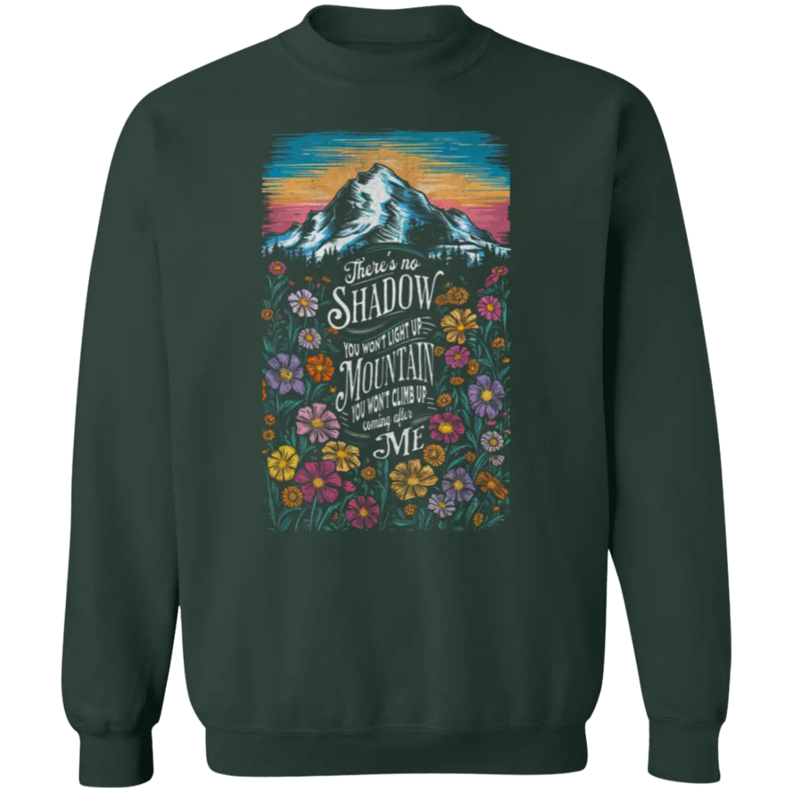 Reckless Love Flower Crewneck Front Only - Christian Worship - Gildan