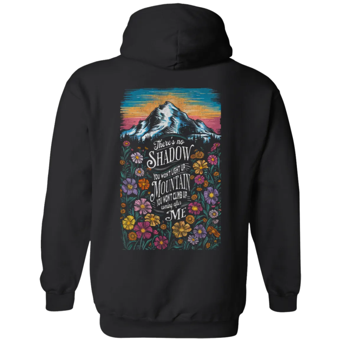 Reckless Love Flower Hoodie Front & Back - Christian Worship - Gildan