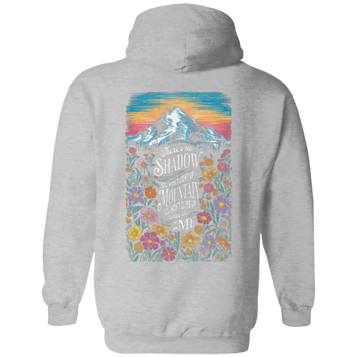 Reckless Love Flower Hoodie Front & Back - Christian Worship - Gildan