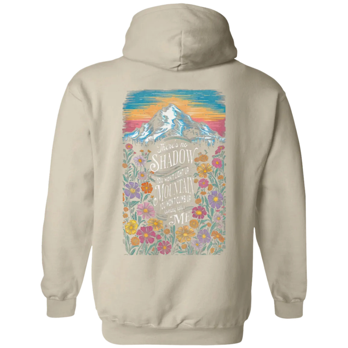 Reckless Love Flower Hoodie Front & Back - Christian Worship - Gildan