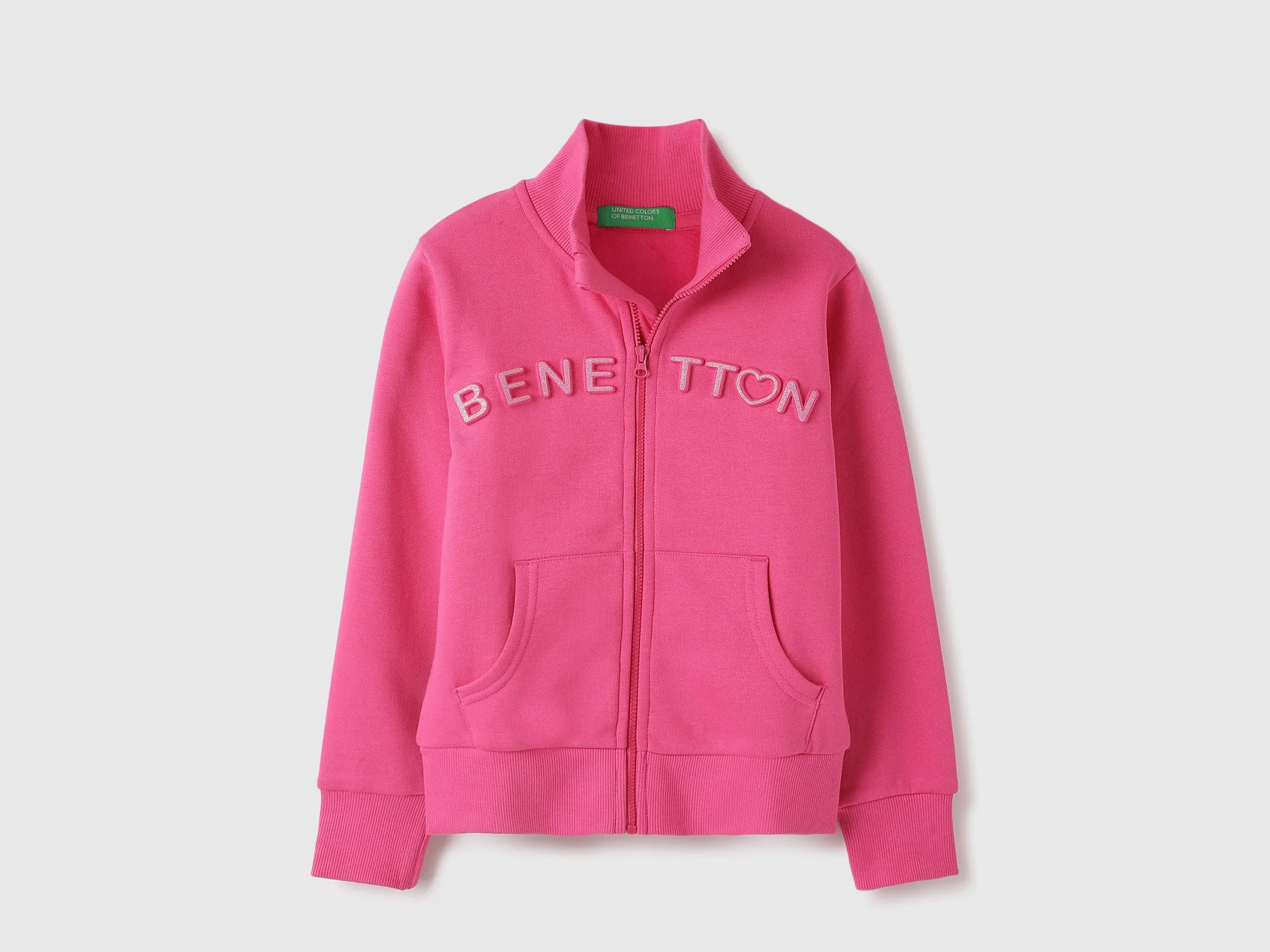 Regular Fit High Neck Embossed Sweatshirts