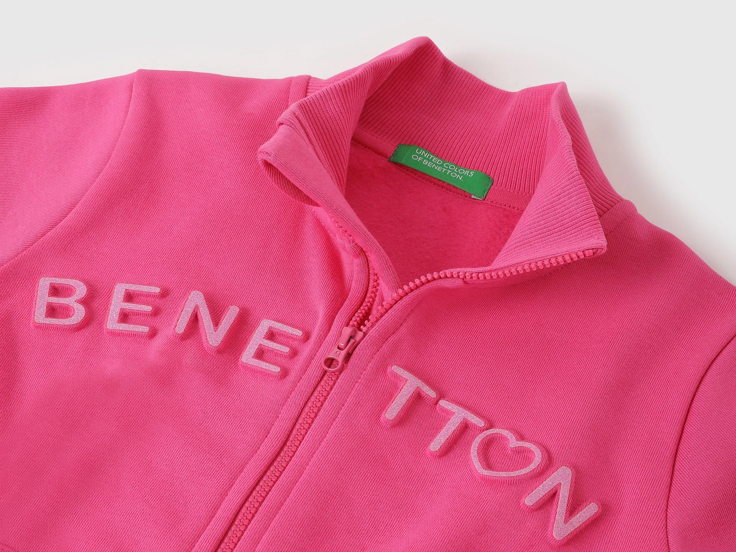 Regular Fit High Neck Embossed Sweatshirts