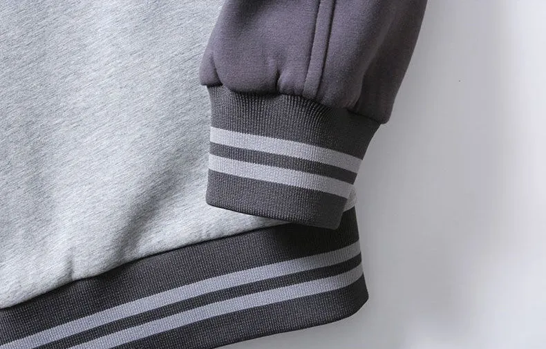 Relaxed-Fit Button-Up Varsity Jacket Featuring Patchwork Design